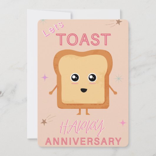 Faire-part Lets Toast neutral Happy Anniversary greeting card (Devant)