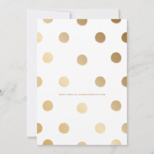 Faire-part Lettrage à la main d'or photo verticale Enregistre (Dos)