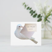 Faire-part lettre de colombe (Debout devant)