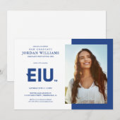 Faire-part Lettre en majuscules EIU (Devant / Derrière)