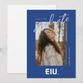 Faire-part Lettre majuscule EIU (Devant / Derrière)