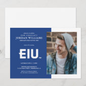 Faire-part Lettre majuscule EIU (Devant / Derrière)