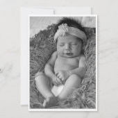 Faire-part LETTRE PHOTOGRAPHIQUE Florale BOtanique A NAISSANC (Dos)