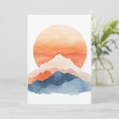 Faire-part Lever du soleil du pic Abstrait d'or (Debout devant)