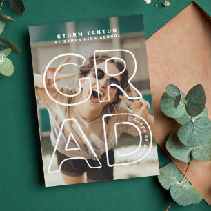 Faire-part LIGNE modifiable HOLLOW GRAD Contemporary 2023 Pho