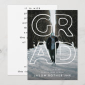 Faire-part LIGNE MOINDRE | Photo contemporaine (Devant / Derrière)