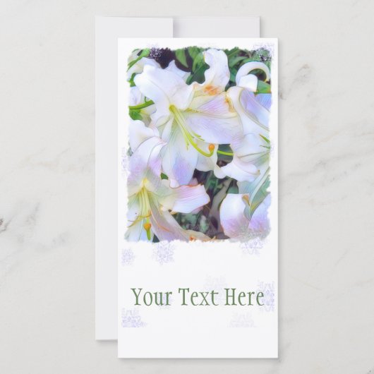 Faire-part Lilium "Casa Blanca" [Carte de guide plat] (Devant)