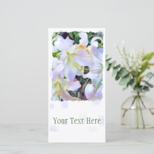 Faire-part Lilium "Casa Blanca" [Carte de guide plat] (Debout devant)