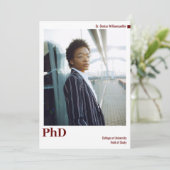 Faire-part Limite de la Bourgogne Blanche Photo Doctorat (Debout devant)