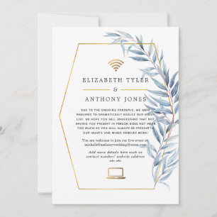 Faire-part Liste de invités de mariage virtuel au eucalyptus 