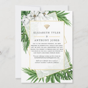 Faire-part Liste de invités de mariage virtuel géométrique tr