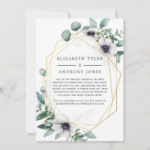 Faire-part Liste de Mariage au Eucalyptus Géométrique Réduite