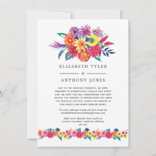 Faire-part Liste de Mariage Floral Fiesta Réduite