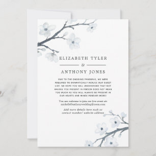 Faire-part Liste de mariage réduite Fleurs de cerisier blanc