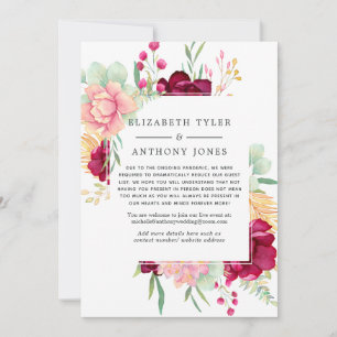 Faire-part Liste d'invités Mariages réduits de Bourgogne et d