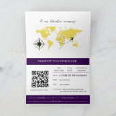Faire-part little explorer Baby Shower Passport Card (Intérieur)