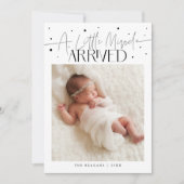 Faire-part Little Miracle Christmas White Photo Birth (Devant)