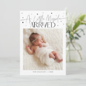 Faire-part Little Miracle Christmas White Photo Birth (Debout devant)