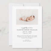 Faire-part Little Miracle Christmas White Photo Birth (Dos)