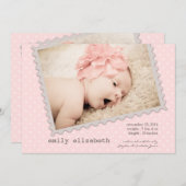 Faire-part Livraison spéciale Sweet Baby Girl Photo Naissance (Devant / Derrière)