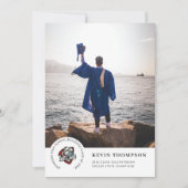 Faire-part Logo de l'école et diplôme photo (Devant)