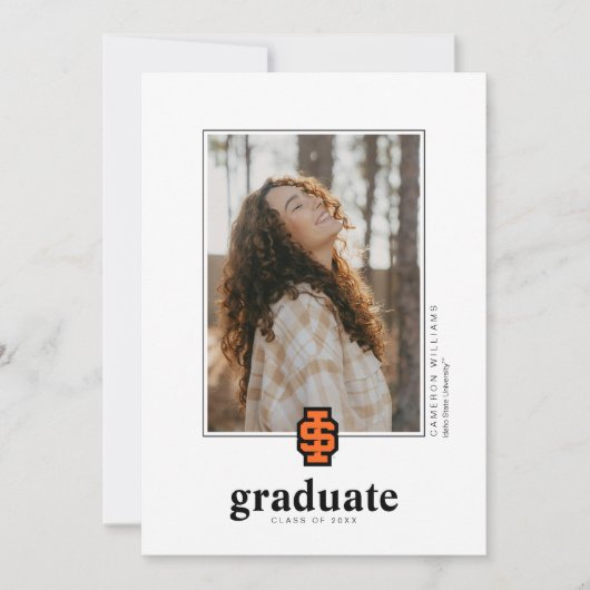 Faire-part Logo de l'université d'État d'Idaho Bold Bengals (Devant)