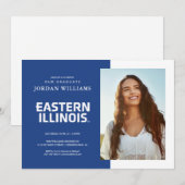 Faire-part Logo du mot-symbole de l'Université Eastern Illino (Devant / Derrière)