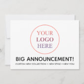 Faire-part Logo Professionnel Personnalisé – Aucune Commande (Devant)