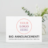 Faire-part Logo Professionnel Personnalisé - Pas De Commande  (Debout devant)