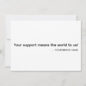 Faire-part Logo Professionnel Personnalisé - Pas De Commande  (Dos)