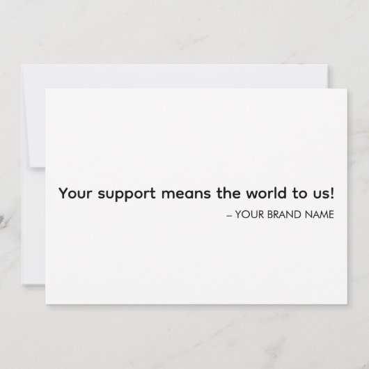 Faire-part Logo Professionnel Personnalisé - Pas De Commande  (Dos)