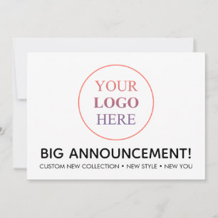 Faire-part Logo Professionnel Personnalisé - Pas De Commande 