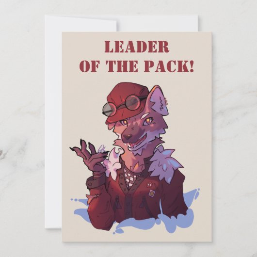 Faire-part Loup de Leader (Devant)