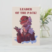 Faire-part Loup de Leader (Debout devant)