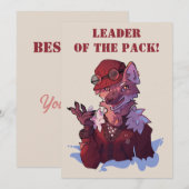 Faire-part Loup de Leader (Devant / Derrière)