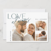 Faire-part Love Always Three Photo Fiançailles (Devant)