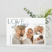 Faire-part Love Always Three Photo Fiançailles (Debout devant)