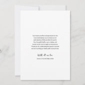 Faire-part Love and Thanks Typographie Bébé Photo Naissance (Dos)