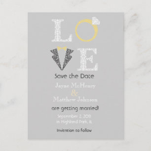 Faire-part LOVE - Enregistrer la carte postale Date