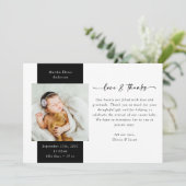 Faire-part Love & Merci Photo Nouveau bébé Naissance (Debout devant)