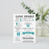 Faire-part Love Story Enregistrer La Date Annonce (RobinsEgg2 (Debout devant)