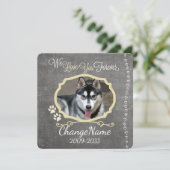 Faire-part Love You Forever Dog Memorial Keepsaké (Debout devant)