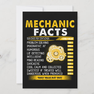 Faire-part Lovers mécaniques   Mechanic Facts