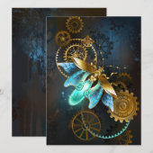 Faire-part Luciole Steampunk (Devant / Derrière)