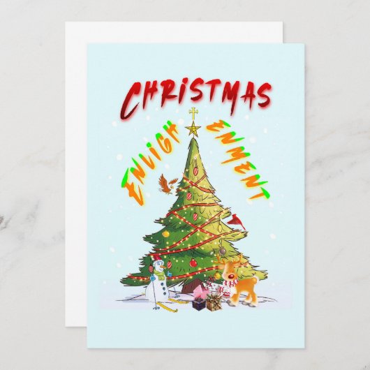 Faire-part Lumière de Noël (Devant / Derrière)