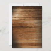 Faire-part Lumières de chaîne scintillantes en bois rustique  (Dos)