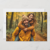 Faire-part Lumières de fées d'automne rustique Photo Enregist (Dos)