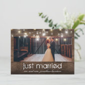 Faire-part Lumières en pots Mason Photo Réception de mariage (Debout devant)