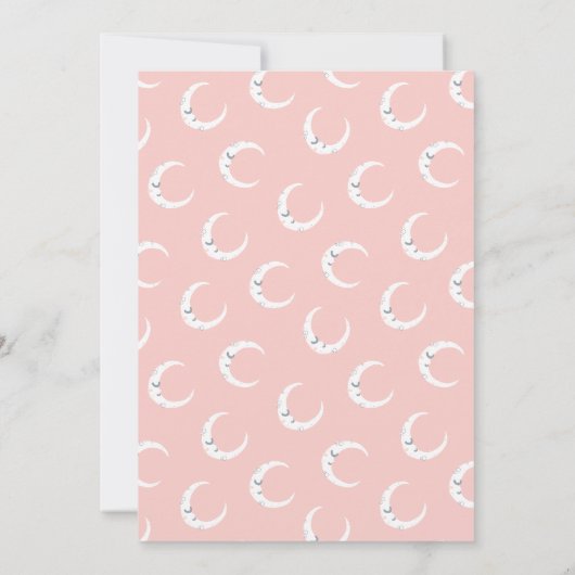 Faire-part Lune, étoile et nuage mignon photo naissance (Dos)