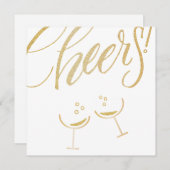 Faire-part Lunettes de bonbons d'or (Devant / Derrière)